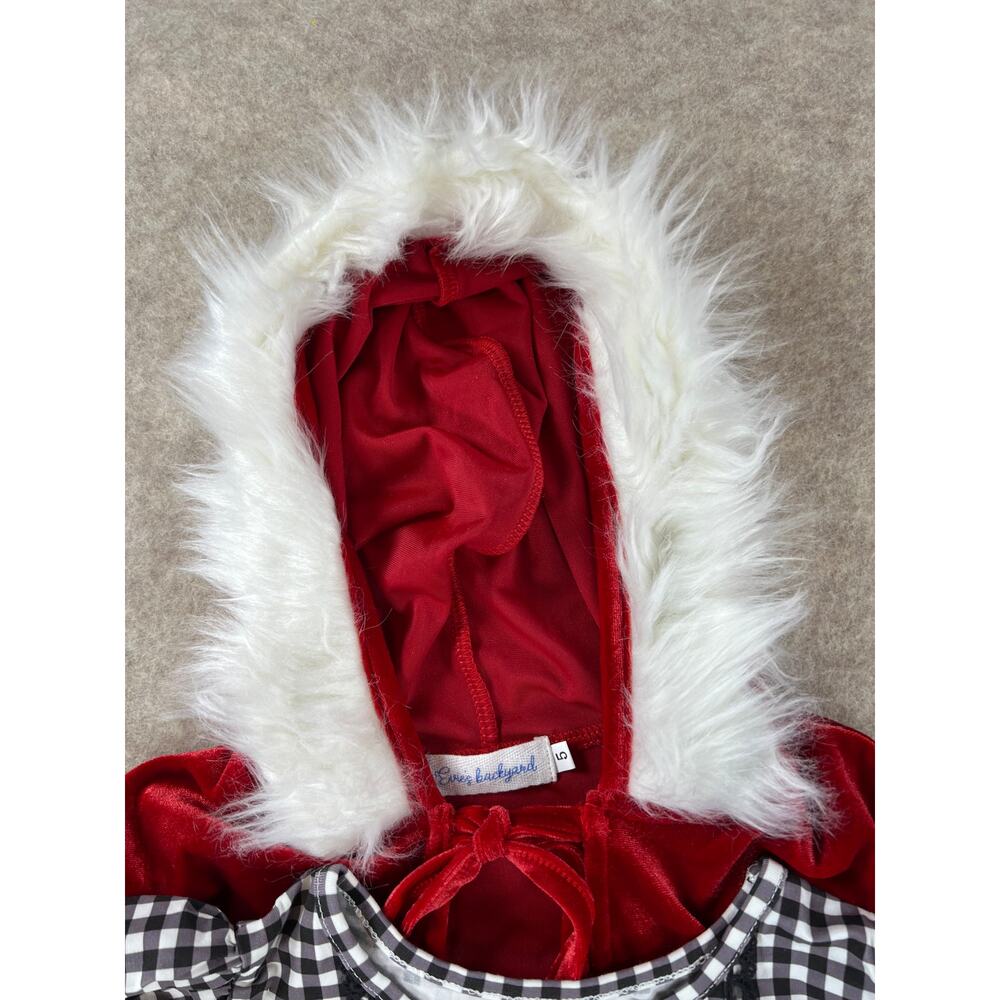 Evie's Closet Cindy Lou Who Inspired Dress Shorts Cape Girls Size 5 NEW - Picture 2 of 7